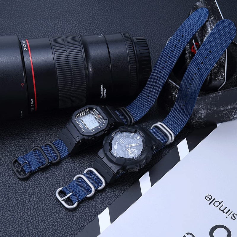 MCXGL Heavy duty nylon watch strap + Adapter 16mm Replacement for GShock Dw5600 GW6900 GA110 GA120 GA100 mens watch band - Image 4